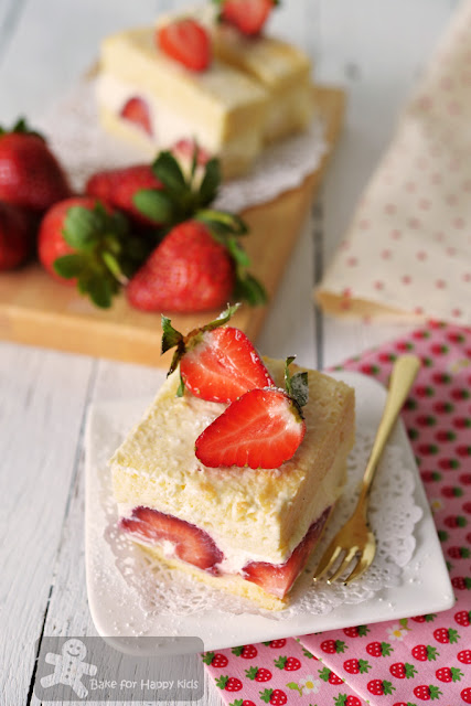easy Japanese strawberry chiffon shortcake