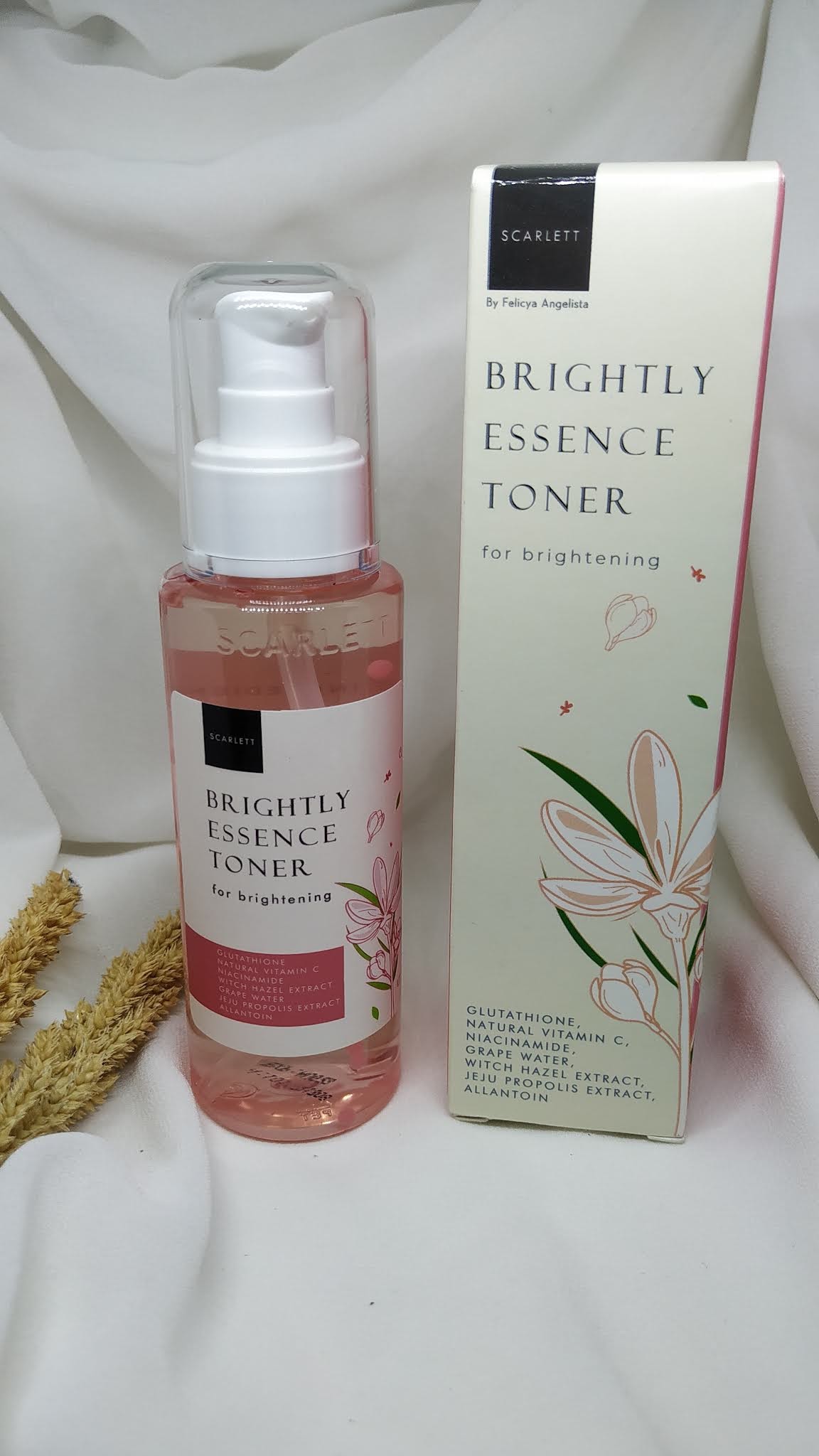 Review Scarlett Brightly Essence Toner dan Glowtening Serum Diary Eva