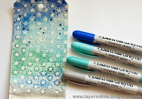 Layers of ink - Winter Christmas Village Tag Tutorial by Anna-Karin
