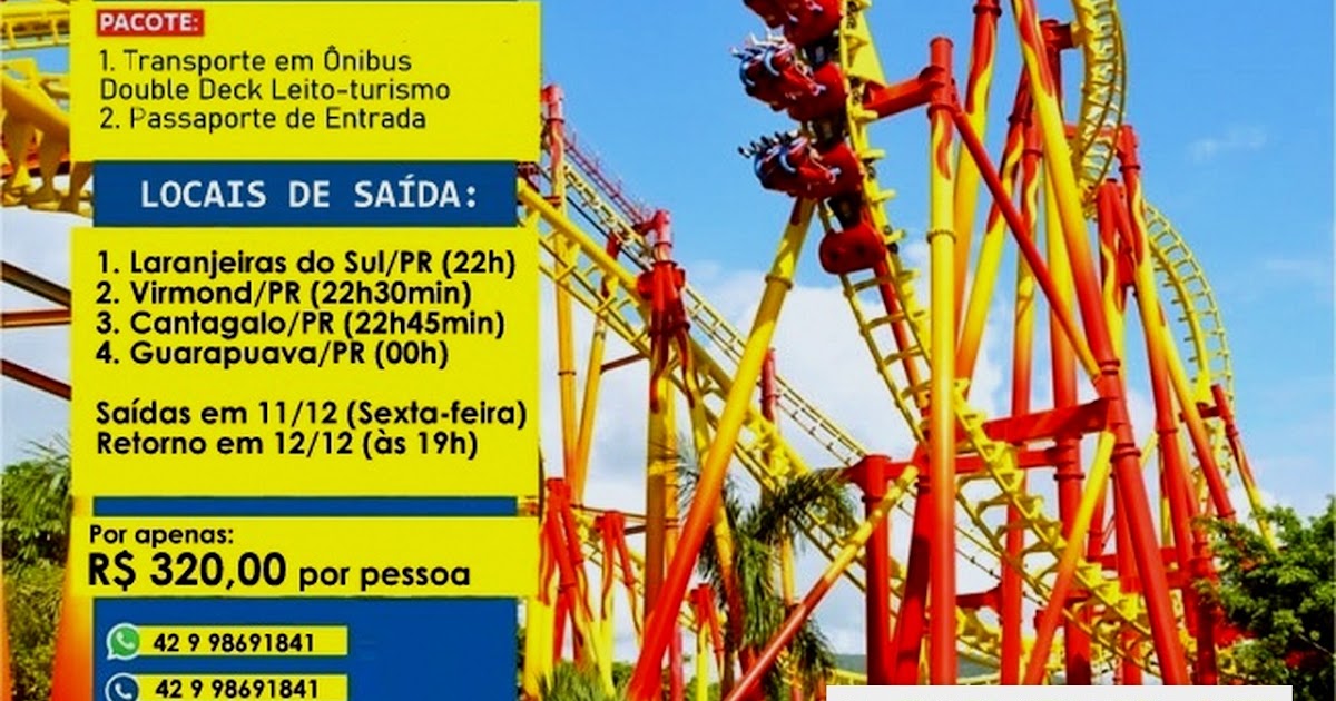 Olho Aberto Paraná Excursão para o Beto Carrero World dia 12 de dezembro de 2020 Olho Aberto Paraná Excursão para o Beto Carrero World dia 12 de dezembro de 2020