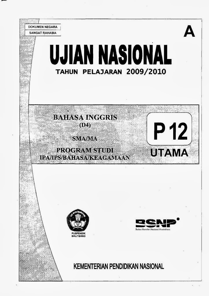 soal un bahasa inggris smp 2010 dan pembahasan soal un bahasa inggris smp 2010 dan pembahasan