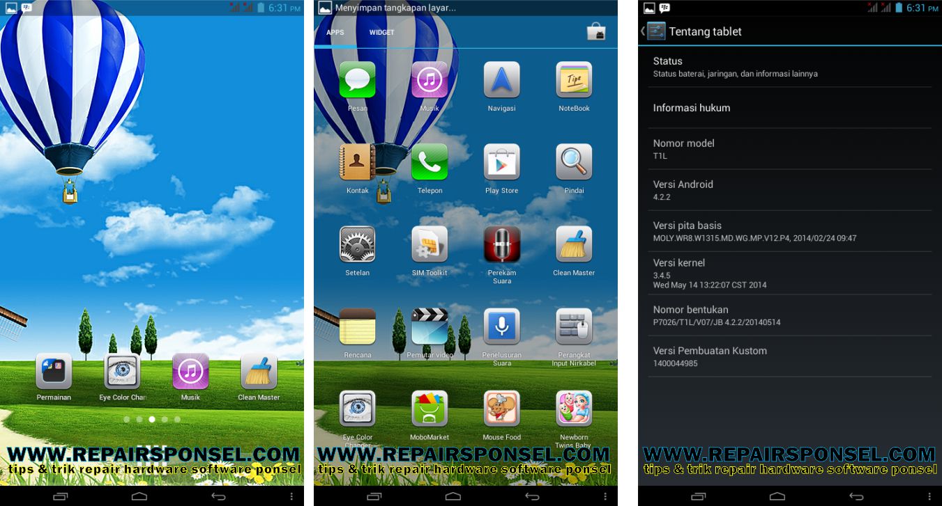 Cara Screenshot Tablet Advan T1L Cara Screenshot Tablet Advan T1L
