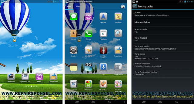 Cara Screenshot Tablet Advan T1L