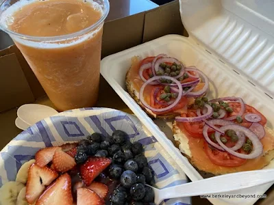 boxed breakfast from Honey Girl Cafe in Cayucos, California