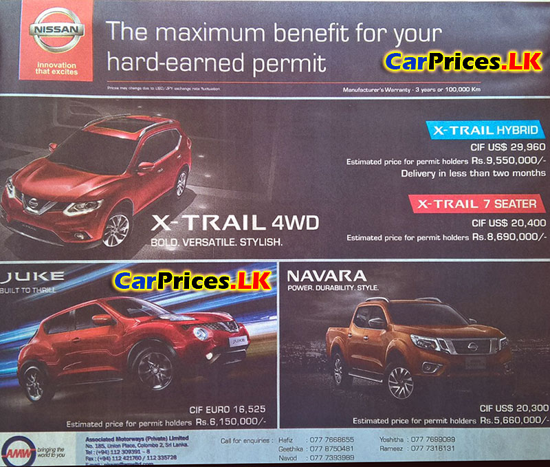 Brand New Car Prices in Sri Lanka Updated 1 May 2022 Permit Car