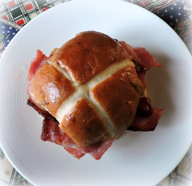 Hot Cross Bacon Sandwich