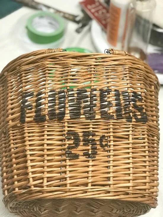 How to use a stencil to decorate a wicker basket