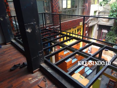 Penampakan Rangka Mezzanine Kafe pesanan Bu Monica di Menteng Jakarta Penampakan Rangka Mezzanine Kafe pesanan Bu Monica di Menteng Jakarta