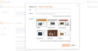 Cara Membuat Blog di Blogger Blogspot: mengisi title dan url