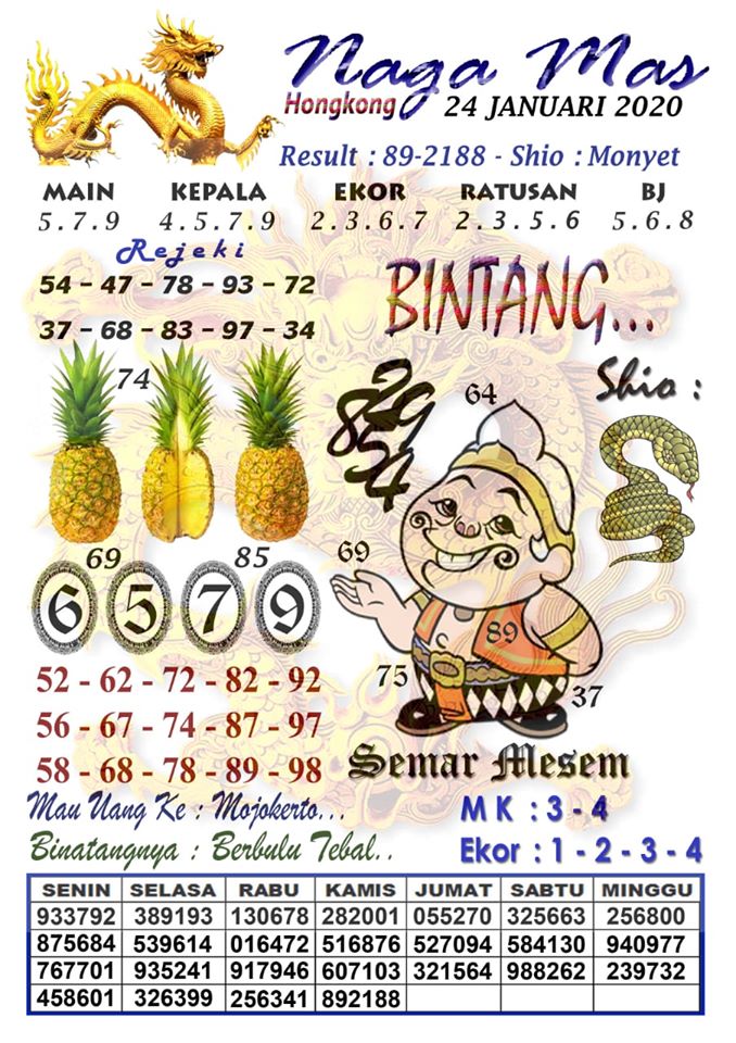 Syair Hk 24 November 2020 Semar Mesem