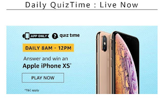 Amazon Quiz 12 February - Win iPhone XS