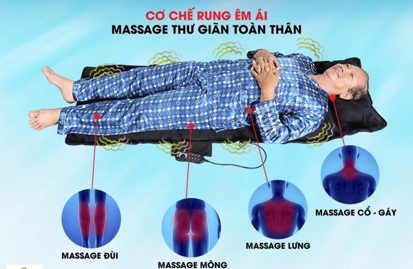 Nệm massage xoa bóp vùng lưng Bella Mishio