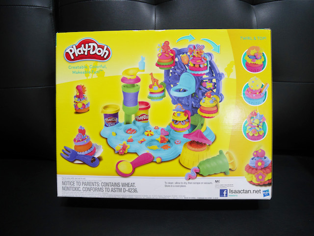 The back of box, showed the various ways the cupcakes can be made
