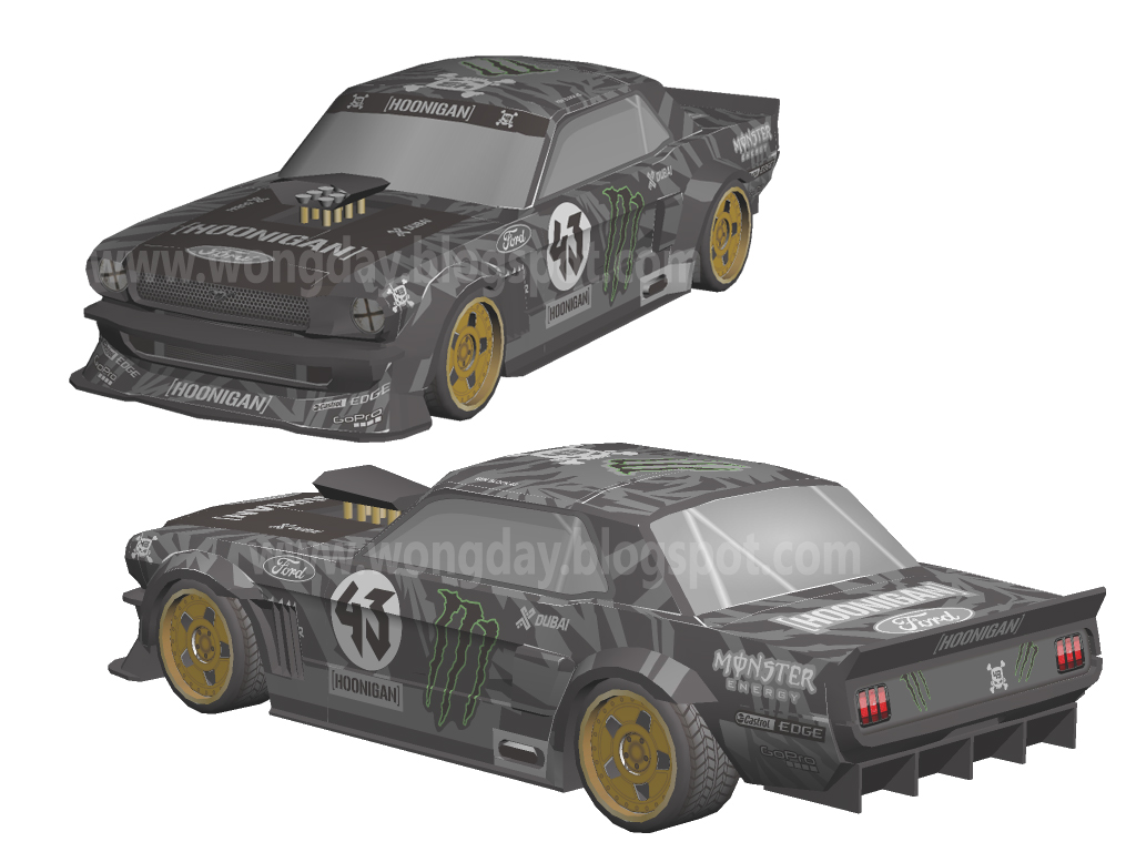 Wongday Papercraft Ford Mustang Hoonicorn V1 Kenblock We get to nerd out on one of the wildest builds ever: ford mustang hoonicorn v1 kenblock