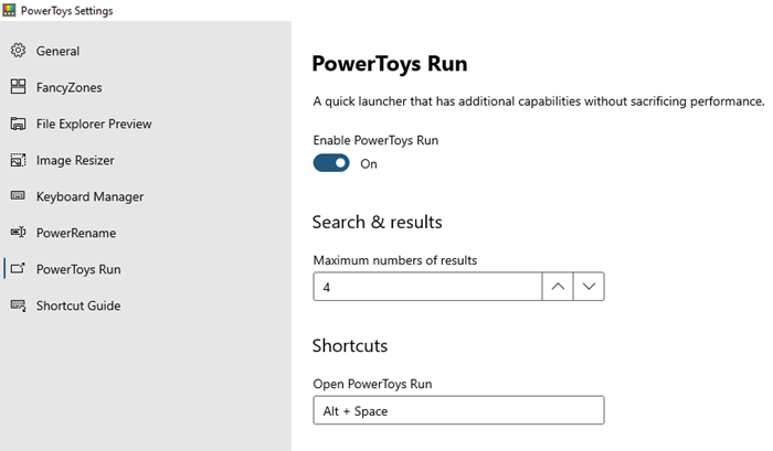Toetsenbordbeheer en Application Launcher PowerToys gebruiken