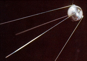 Un modello del satellite Sputnik 1.