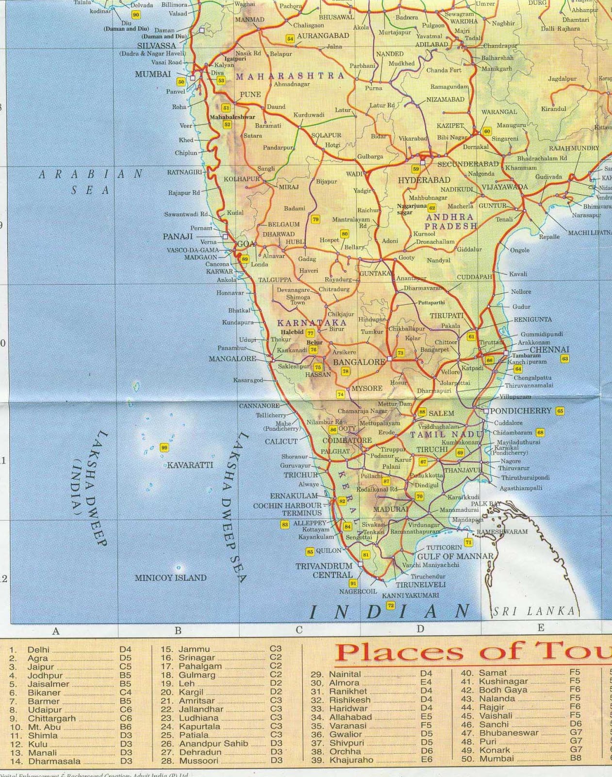 Top Tourist Place India INDIAN RAILWAY MAP