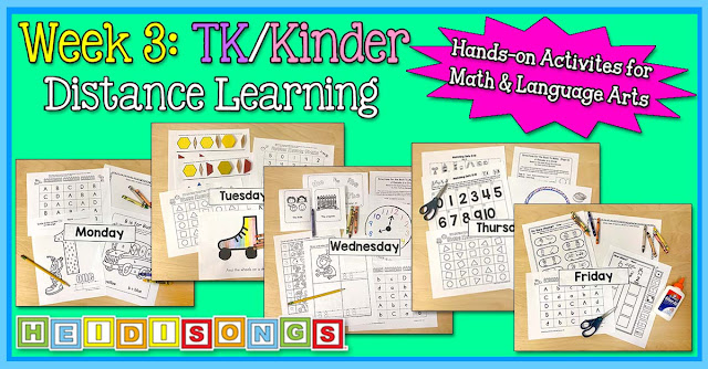 Week 3 TK K Distance learning packet