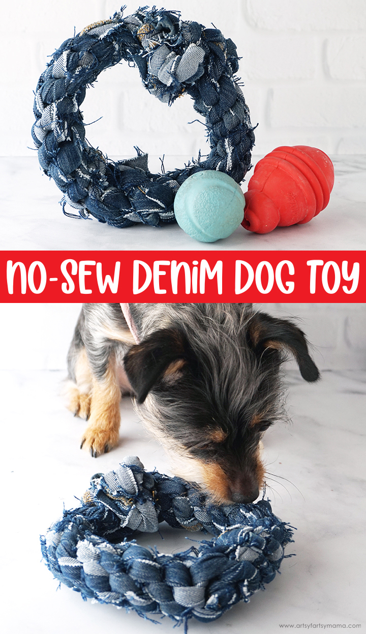 No-Sew Denim Dog Toy