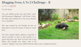 Blogging From A To Z Challenge, April 2012