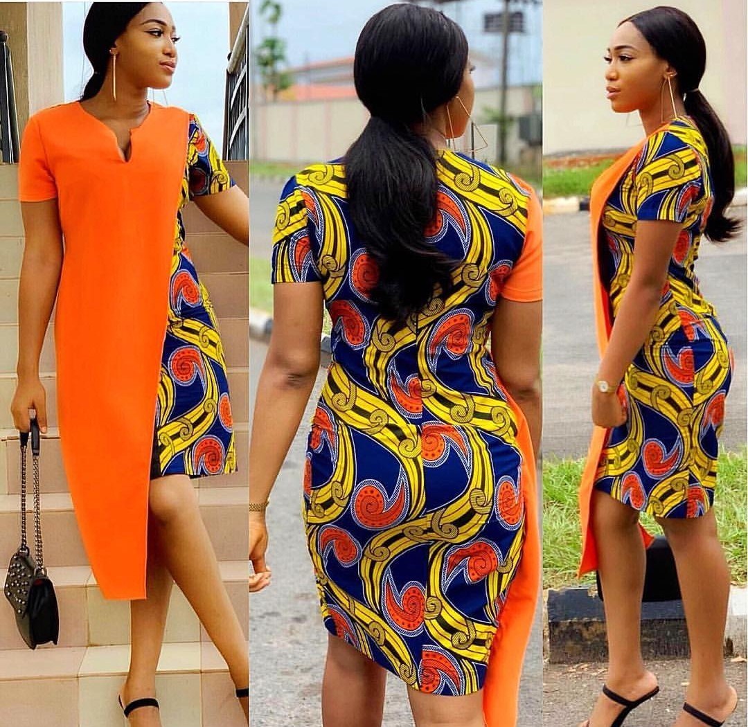 simple gown styles with ankara