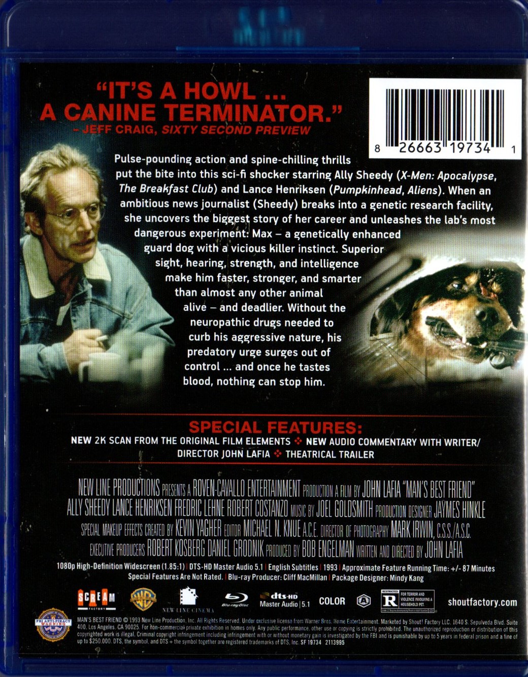 Man's Best Friend (Scream Factory) Bluray Review + Screenshots