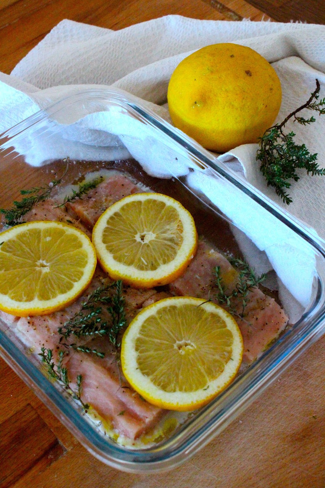 Salmão com Limão e Tomilho