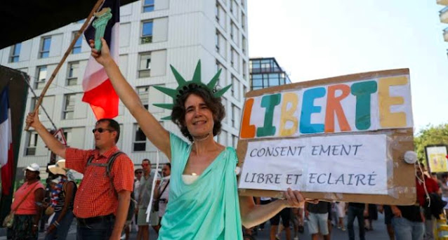 Las Calles de Francia Volvieron a Ser el Escenario de Una Nueva Protesta Contra la Ley Sanitaria