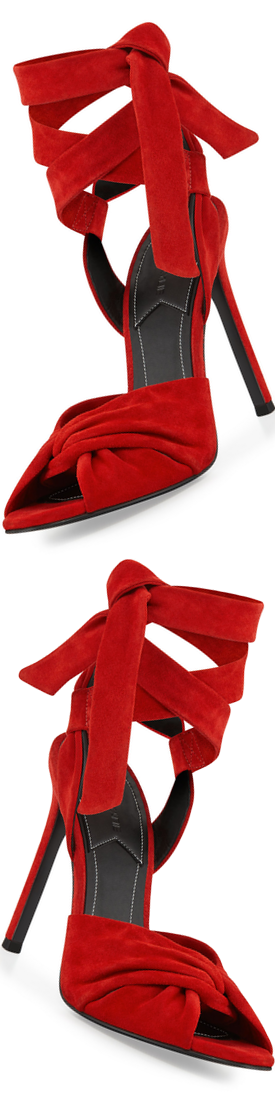 Kendall + Kylie Delilah Suede Ankle-Wrap Sandal