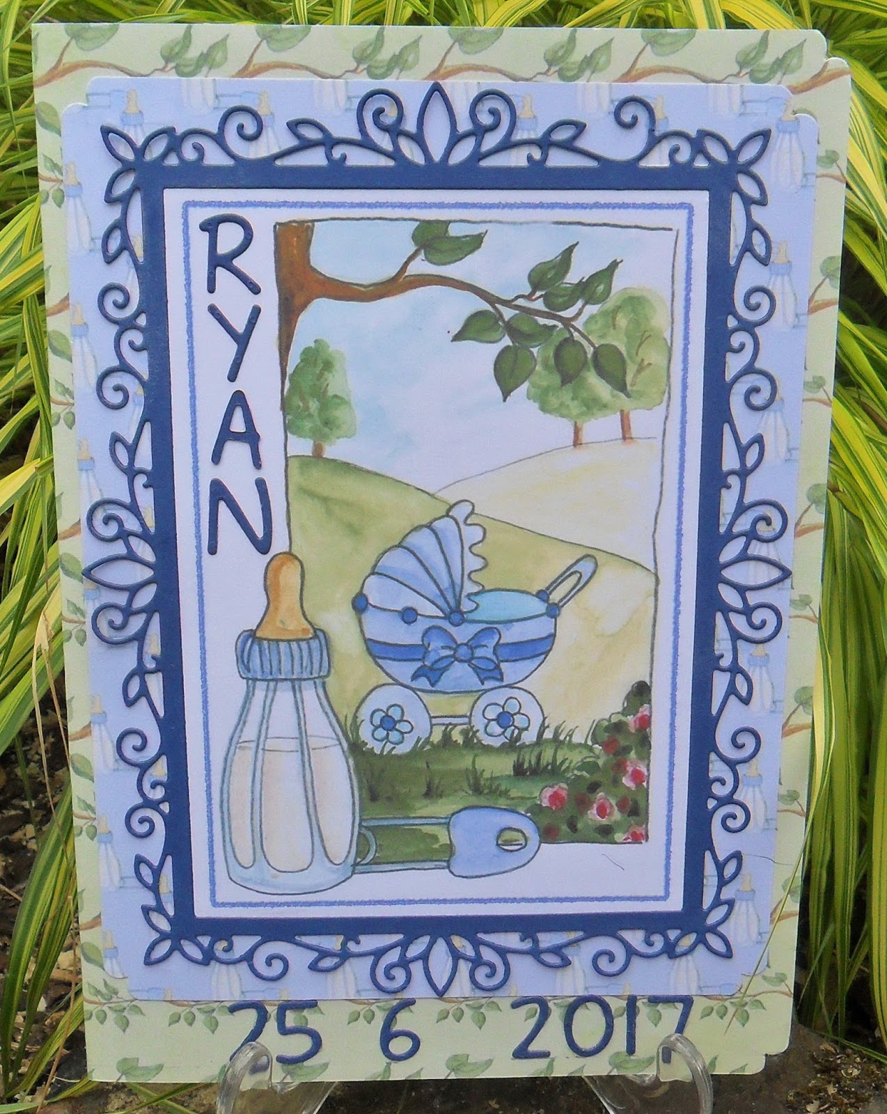 Carol's Crafting Place Card for a Christening