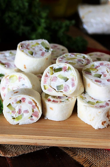 Serving Plate of Pickle Dip Roll-Ups Image