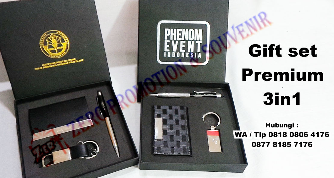 Jual gift set Premium 3in1 zeropromosi souvenir barang promosi