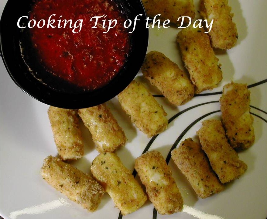 Cooking Tip of the Day Recipe Oven Fried Mozzarella Sticks