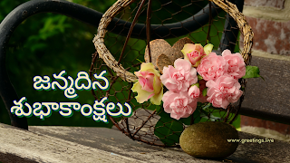 జన్మదిన శుభాకాంక్షలు చిత్రాలు.  janmadina subhakankshalu Telugu birthday wishes images.
