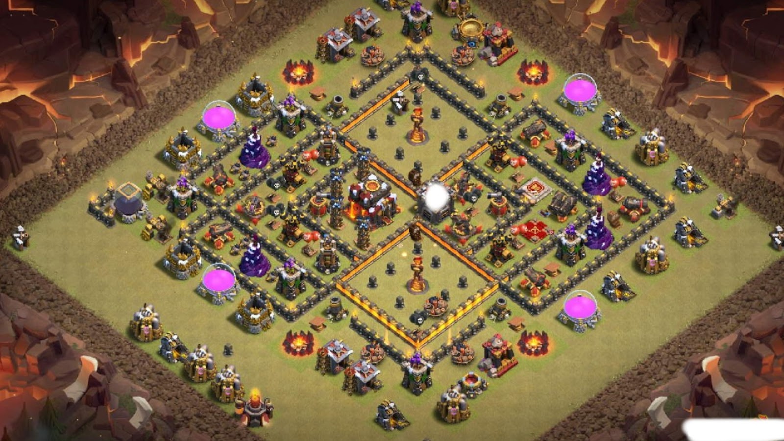 Town hall 10 war base design #14 (clash of clans) .