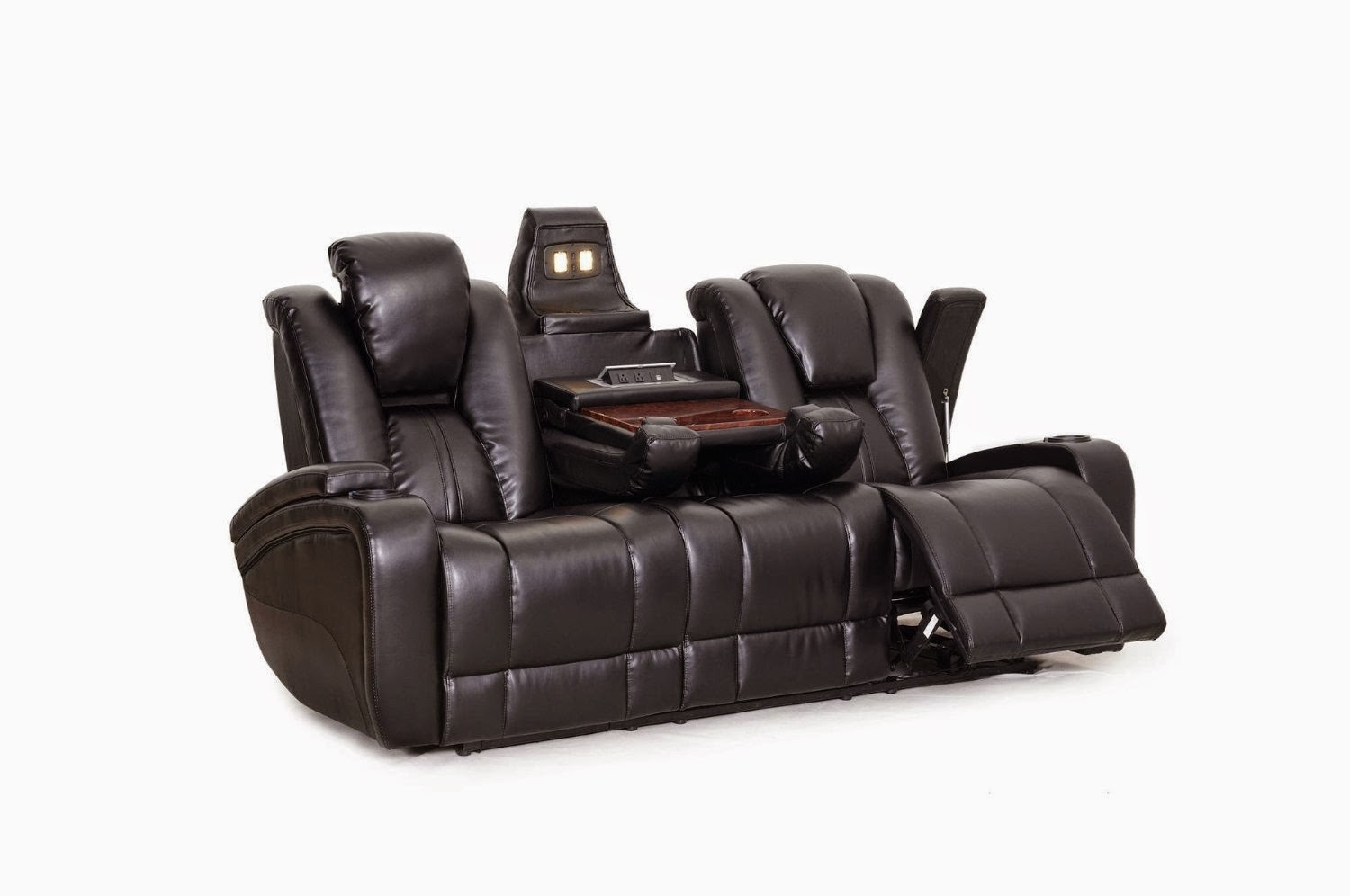 2-power leather sofa