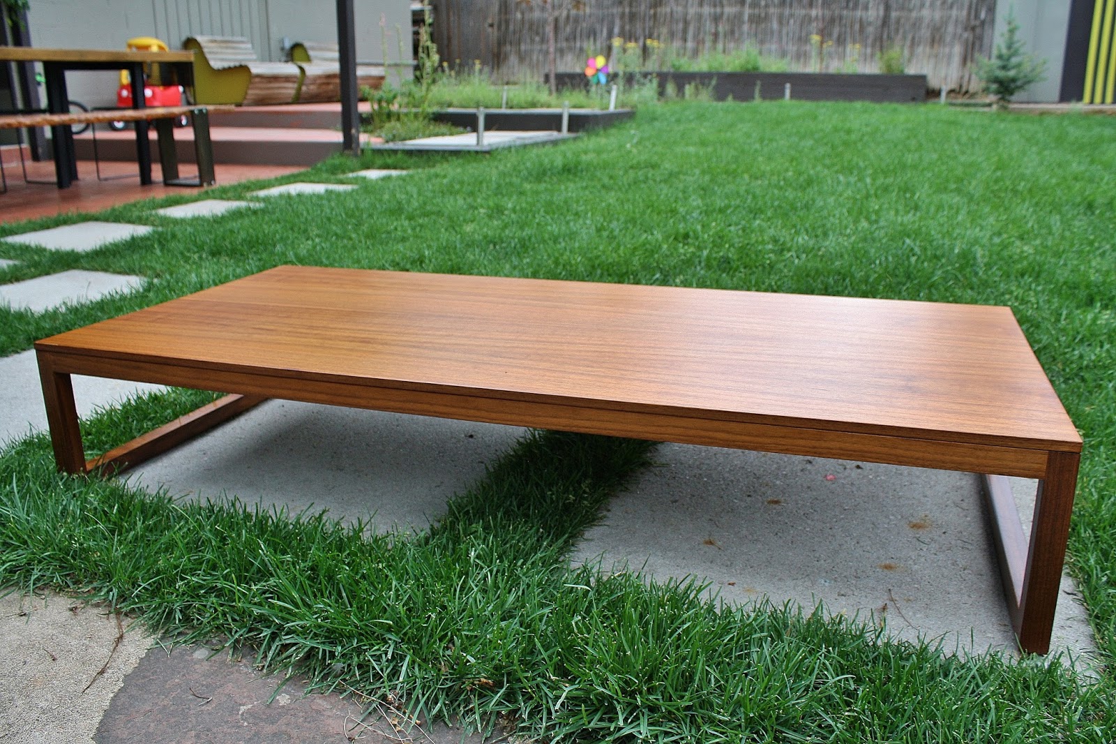 Modwerks Low Minimalist Walnut Coffee Table from DWR