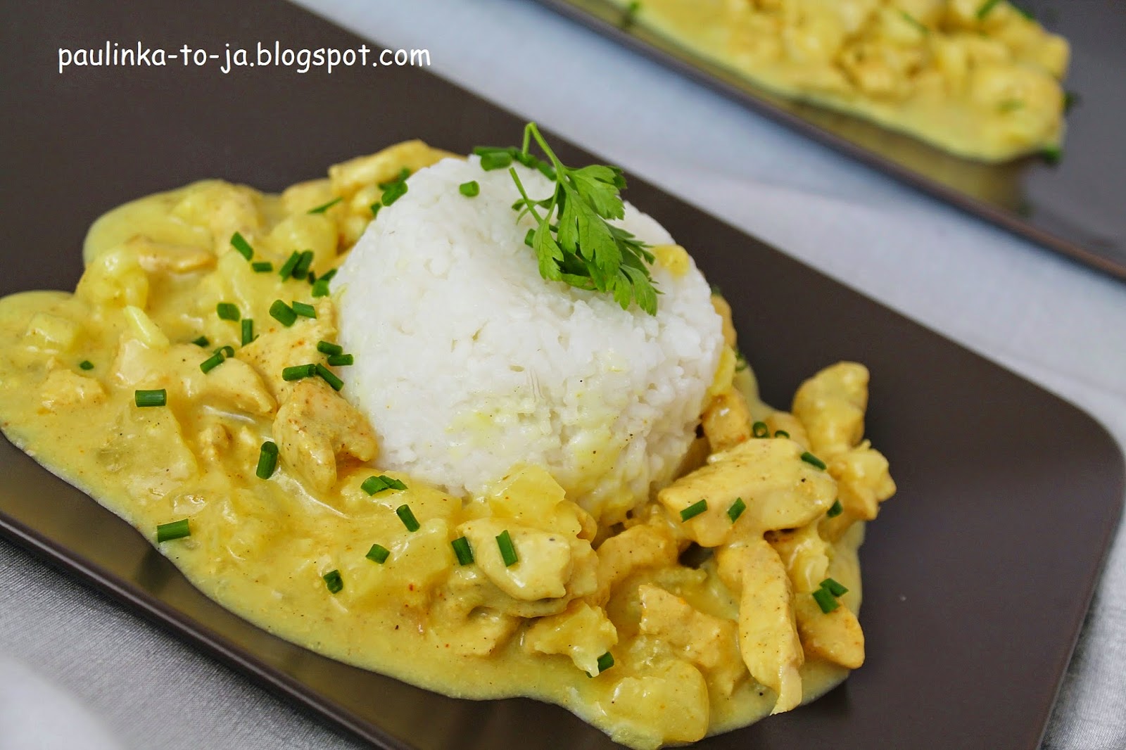 Smak mojej kuchni... Kurczak w sosie curry z ananasem