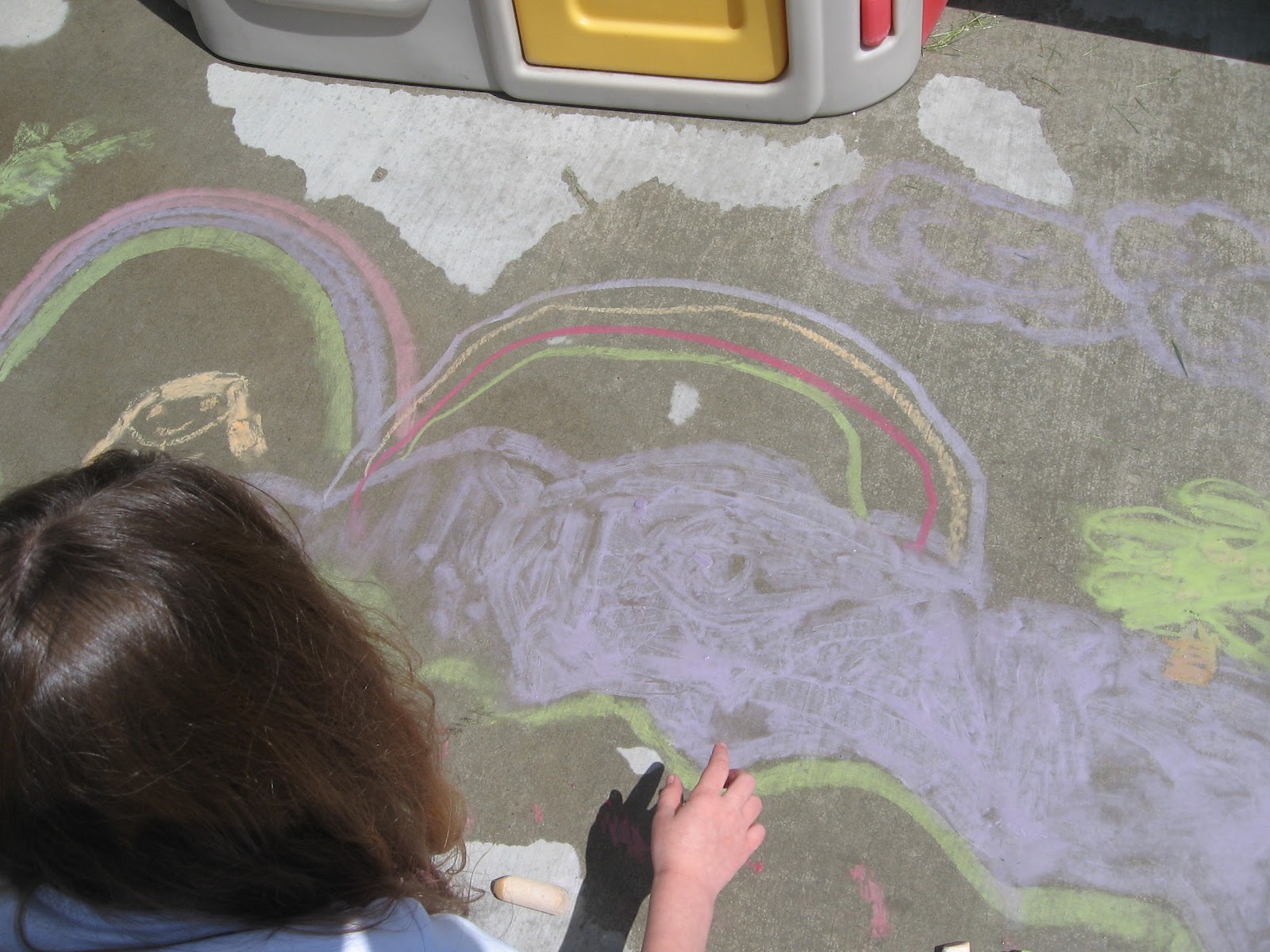 Almost Unschoolers Sidewalk Chalk After the Rain Simple Summer