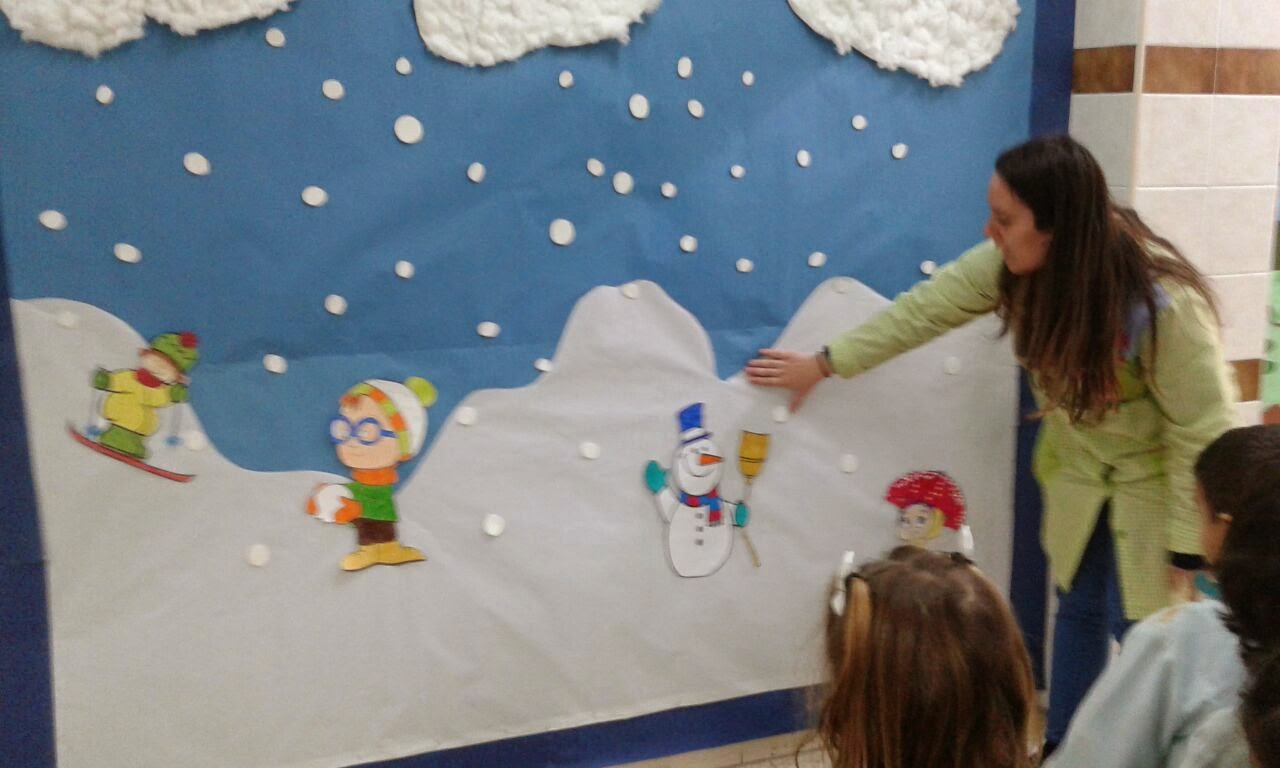 Una profesora novata Vídeo sobre el invierno y mural personal!