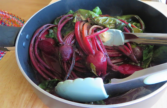 Steamed Baby Beets & Greens