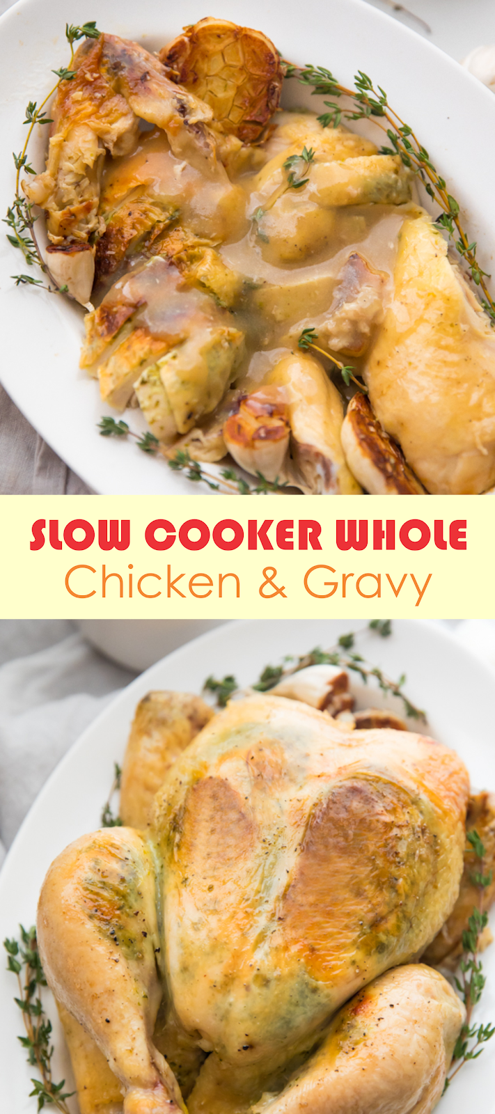 Slow Cooker Whole Chicken & Gravy Show You Recipes