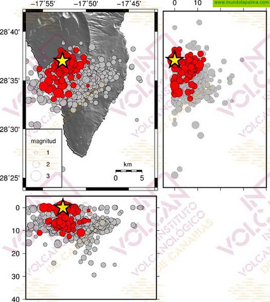 Se intensifica en enjambre sísmico en Cumbre Vieja con varios terremotos sentidos por la población