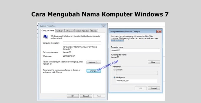 Cara Mengubah Nama Komputer Windows 7