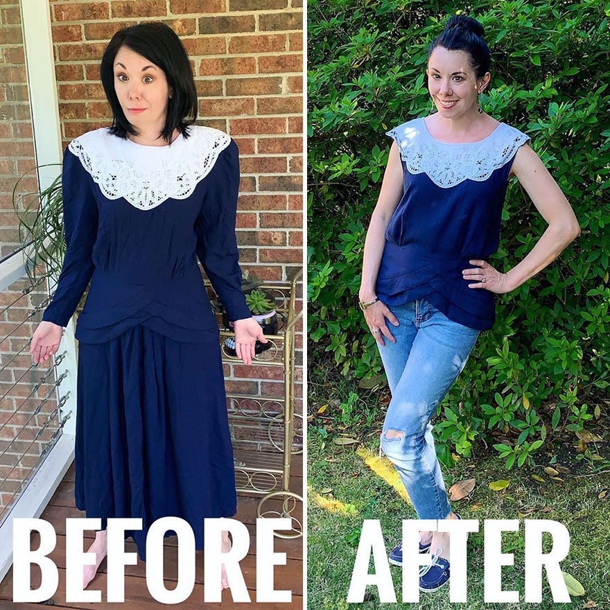 Amazing Cool Pictures Most Amazing And Cool Photos Of 2020 Woman Transforms Old Second Hand Dress Into Modern Dresses
