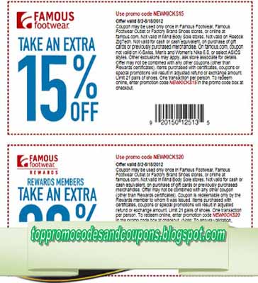 famous footwear coupon august 2019