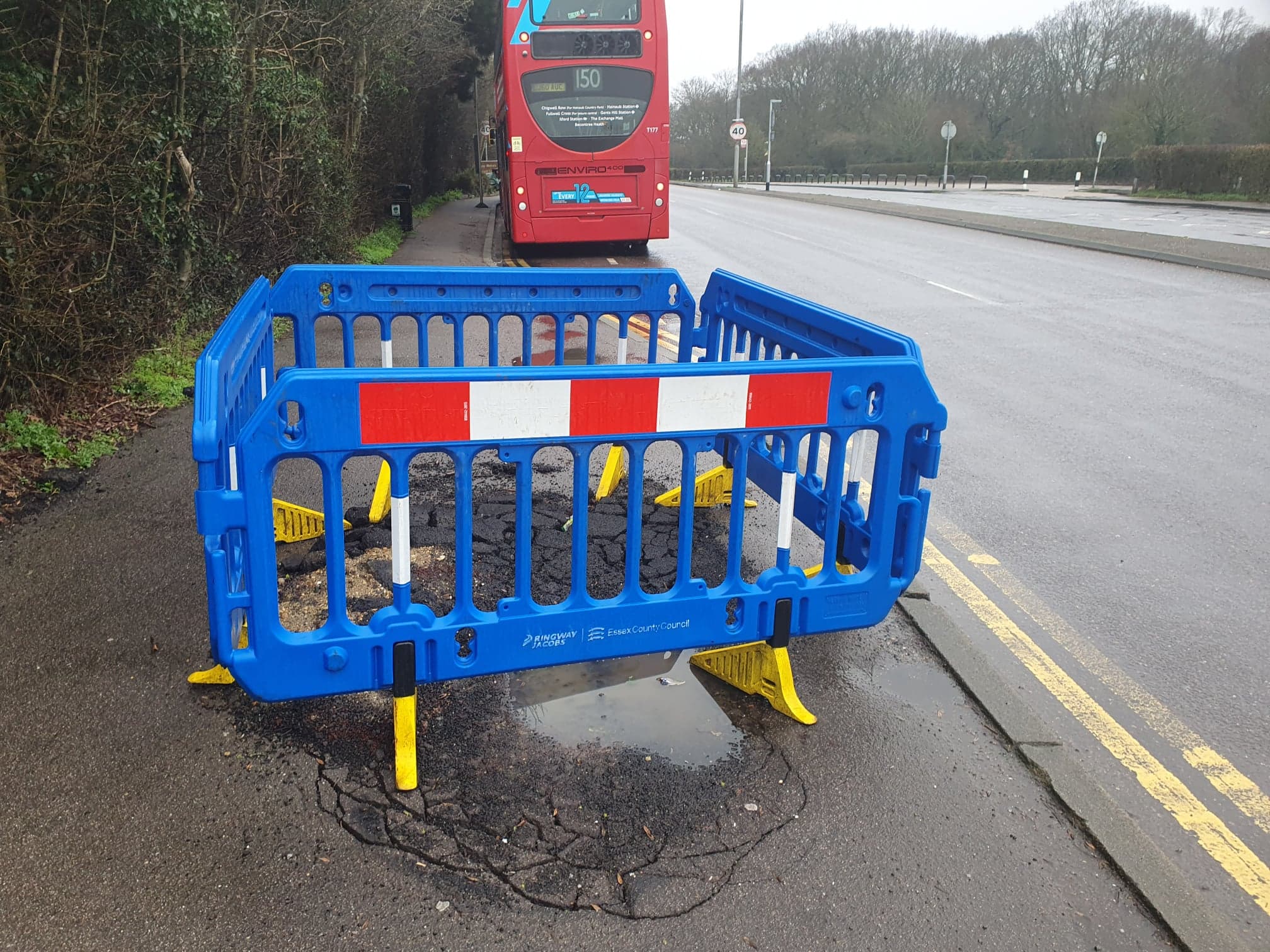 At last some progress with Streetlights on Romford Road and road repair