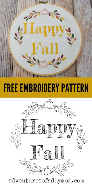 free fall embroidery pattern
