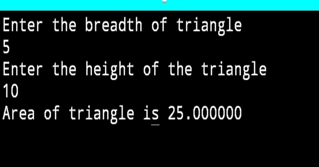 CodeForHunger Learn Coding Easily C Program To Find Area Of Triangle